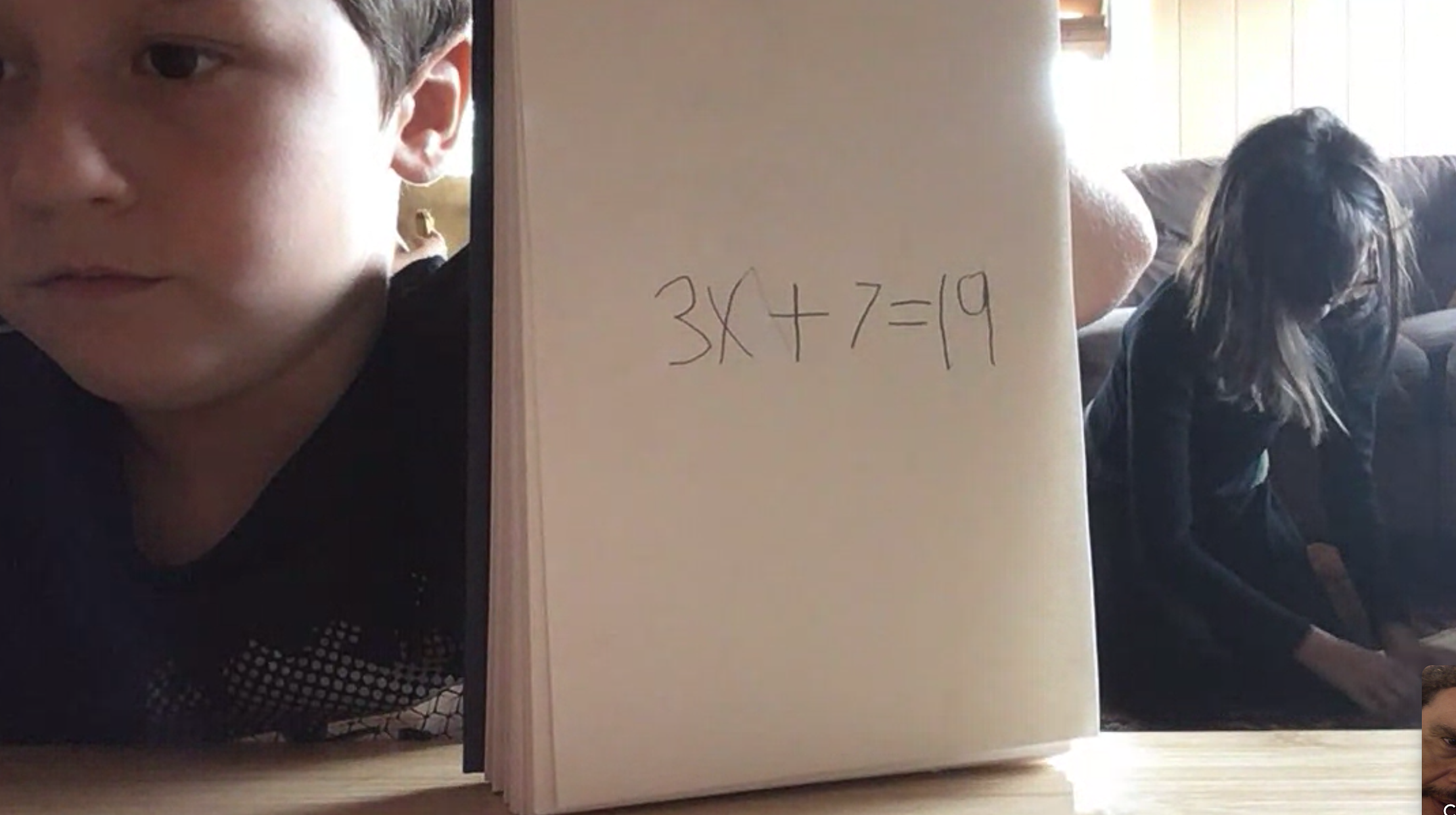 6yo problem solving 3x + 7 = 19