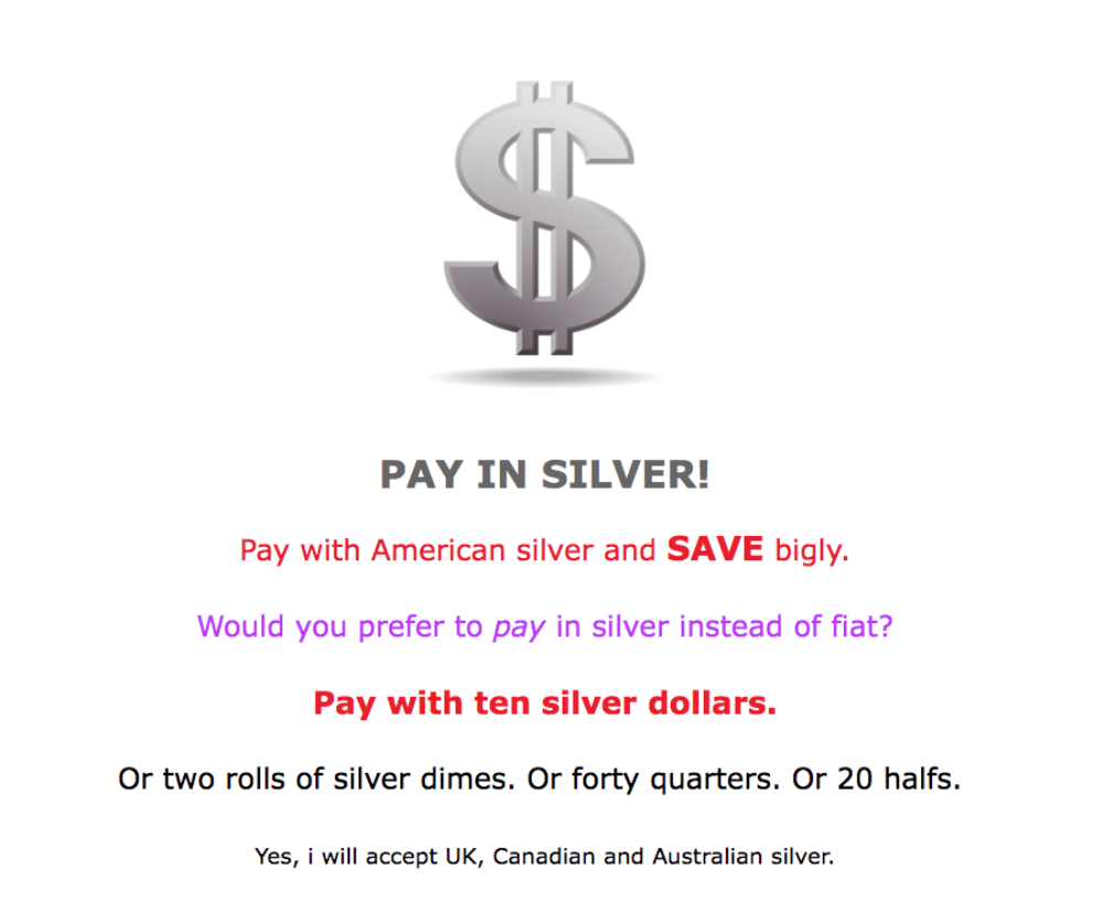 pay in silver