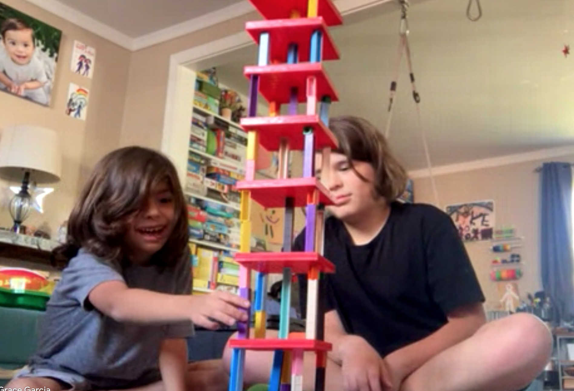 addends block tower, math jenga, base ten block tower, base ten blocks, Montessori, mortensen math