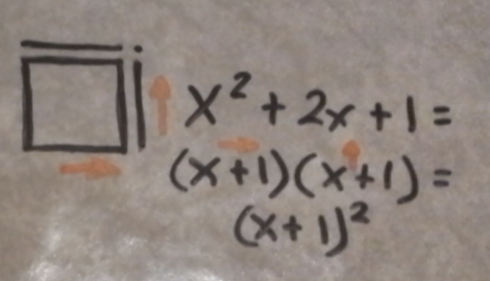   distributive, x + 1 squared