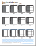 fraction worksheets